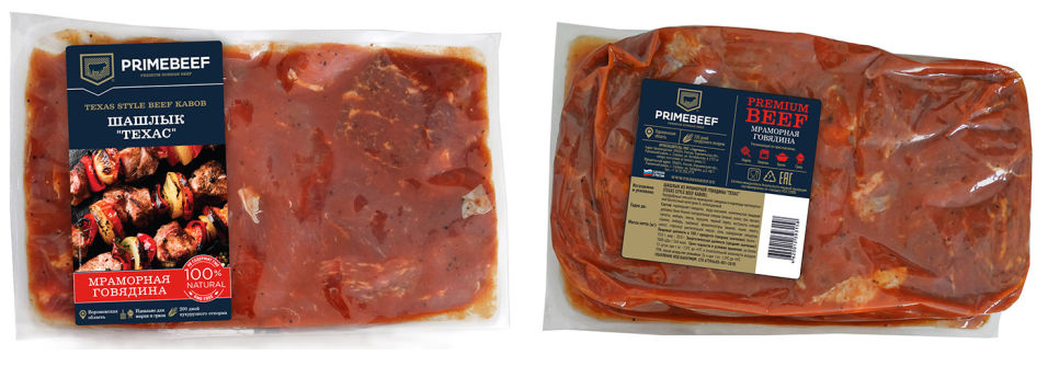 Шашлык Праймбиф Texac из мраморной говядины 0.7-1.5кг