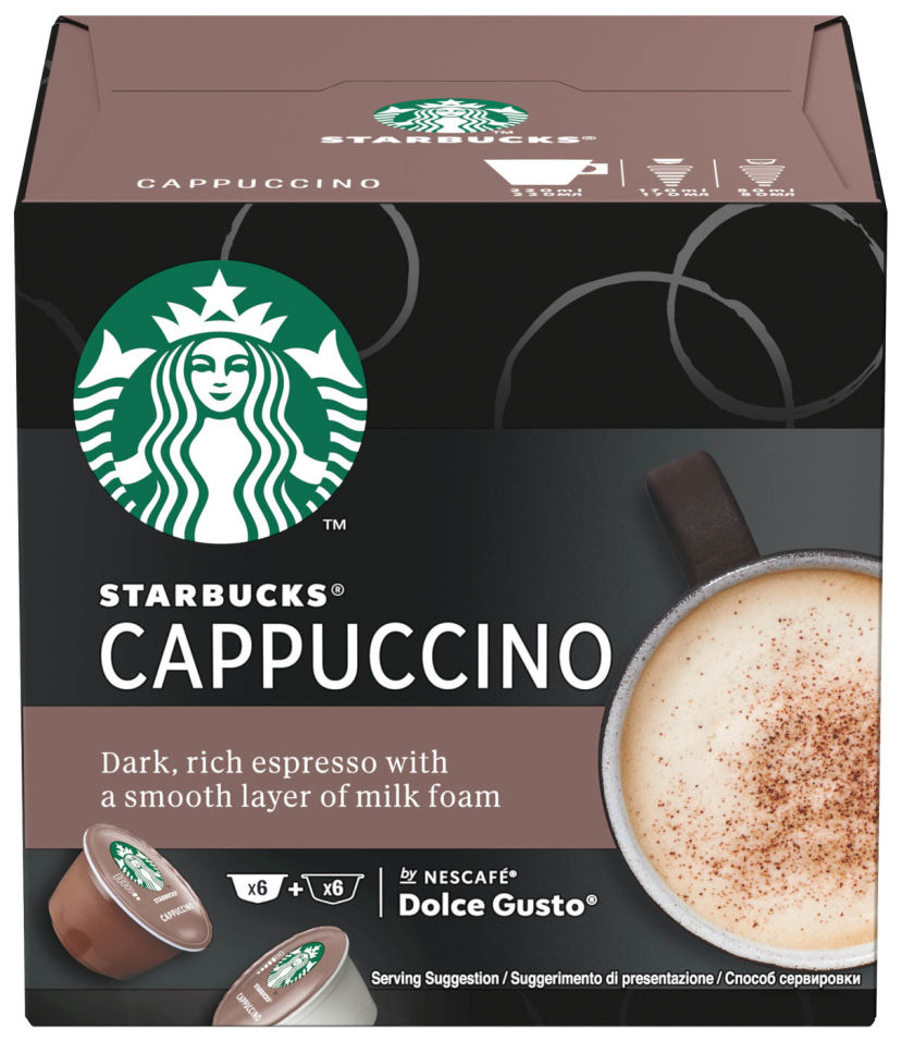 Кофе в капсулах Starbucks Cappuccino для системы Nescafe Dolce Gusto 12шт