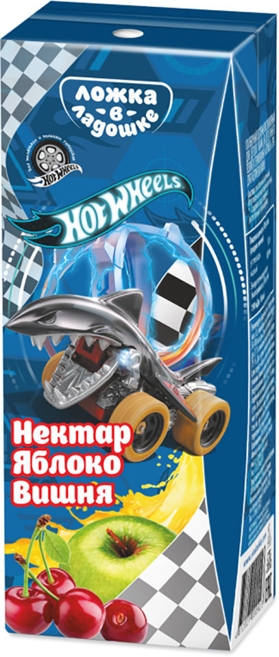 Сок Ложка в ладошке Hot Wheels Яблоко и Вишня 200мл