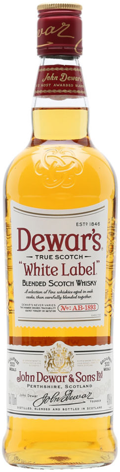 Отзывы о Виски Dewar's White Label 40% 0.5л Отзывы о Виски Dewar's White Label 40% 0.5л