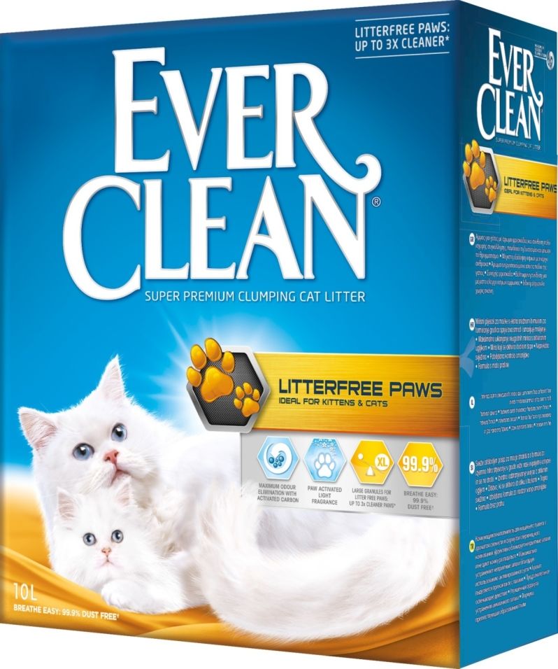 Наполнитель для кошачьего туалета Ever Clean LitterFree Paws для идеально чистых лап 10л Наполнитель для кошачьего туалета Ever Clean LitterFree Paws для идеально чистых лап 10л