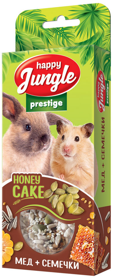 Лакомство для грызунов Happy Jungle Престиж Мед + Семечки 3шт