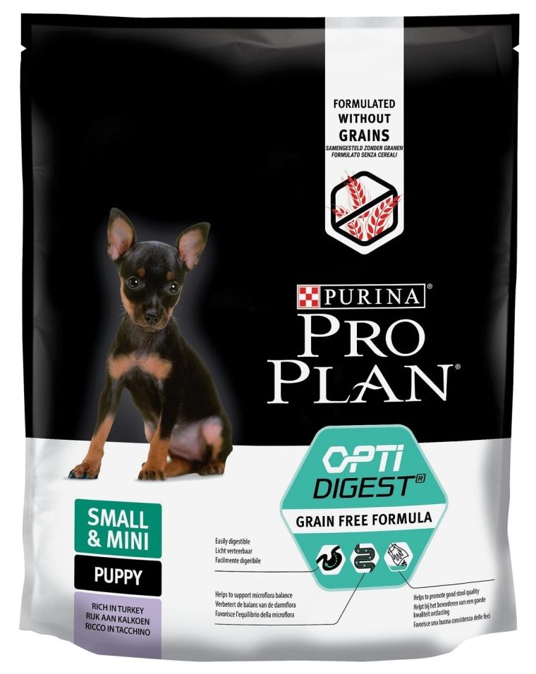 Сухой корм для щенков Pro Plan Grain Free Formula мелких и карликовых пород с чувствительным пищеварением с индейкой 2.5кг Сухой корм для щенков Pro Plan Grain Free Formula мелких и карликовых пород с чувствительным пищеварением с индейкой 2.5кг