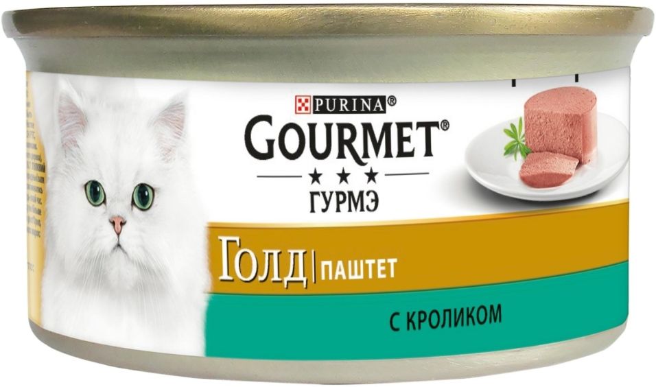Корм для кошек Gourmet Gold Паштет с кроликом 85г Корм для кошек Gourmet Gold Паштет с кроликом 85г