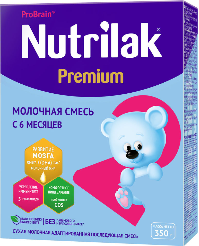 Смесь Nutrilak Premium+ 2 350г