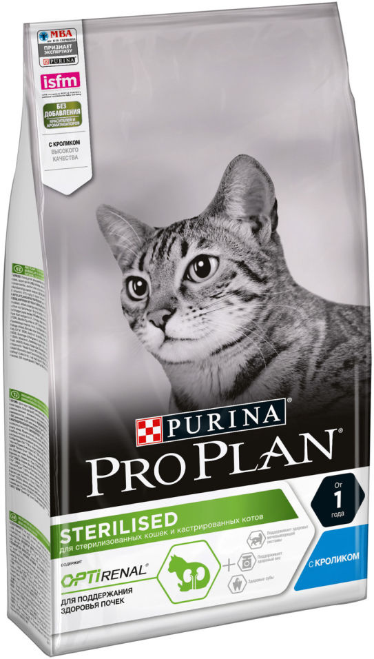 Сухой корм для кошек Pro Plan Optirenal Sterilised с кроликом 1.5кг Сухой корм для кошек Pro Plan Optirenal Sterilised с кроликом 1.5кг