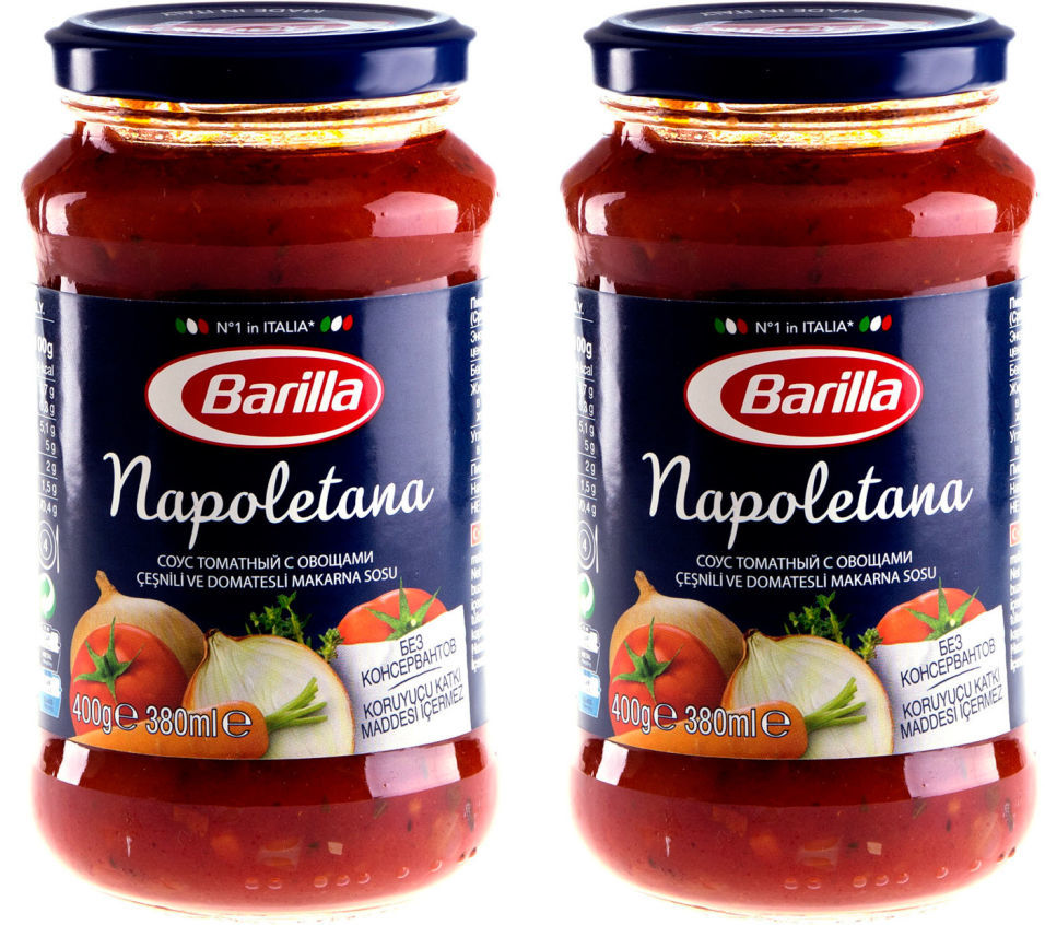 Соус Barilla Napoletana томатный с овощами 400г (упаковка 2 шт.)
