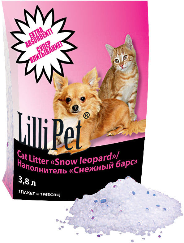 Наполнитель для туалетов Lilli Pet Снежный барс силикагель 3.8л Наполнитель для туалетов Lilli Pet Снежный барс силикагель 3.8л