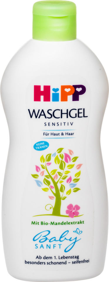 Гель для купания HiPP Babysanft детский для волос и тела для чувствительной кожи 400мл