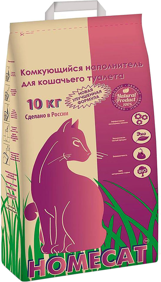 Наполнитель для кошачьего туалета Homecat 10кг Наполнитель для кошачьего туалета Homecat 10кг