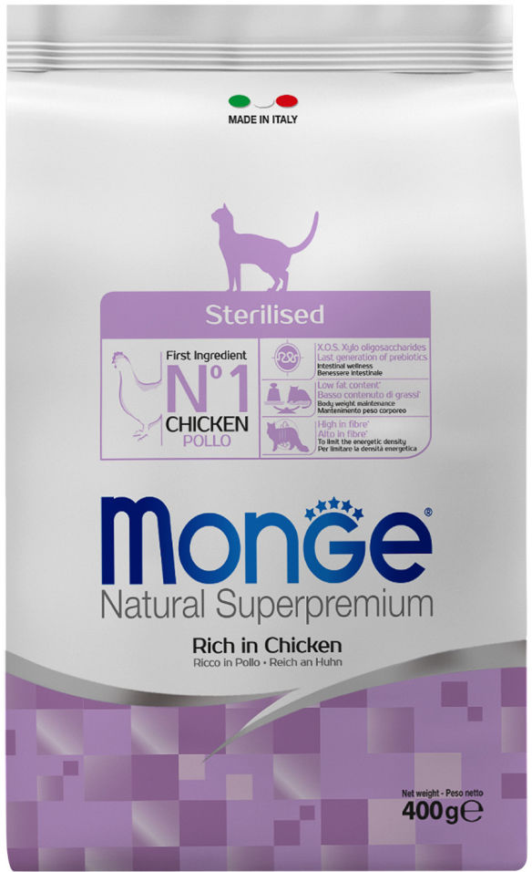 Корм для кошек Monge Cat Sterilised 400г Корм для кошек Monge Cat Sterilised 400г