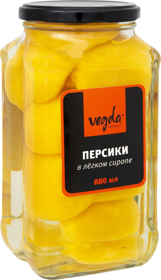 Персики Vegda Product в легком сиропе 880мл