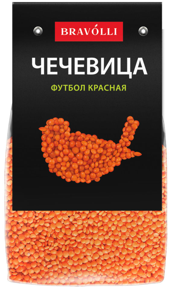 Чечевица Bravolli Футбол красная 350г