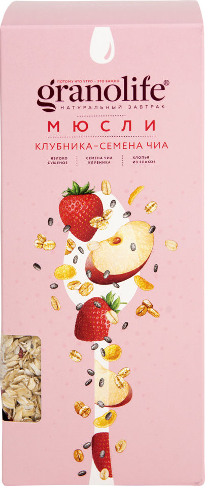 Мюсли Granolife Клубника-семена чиа 400г