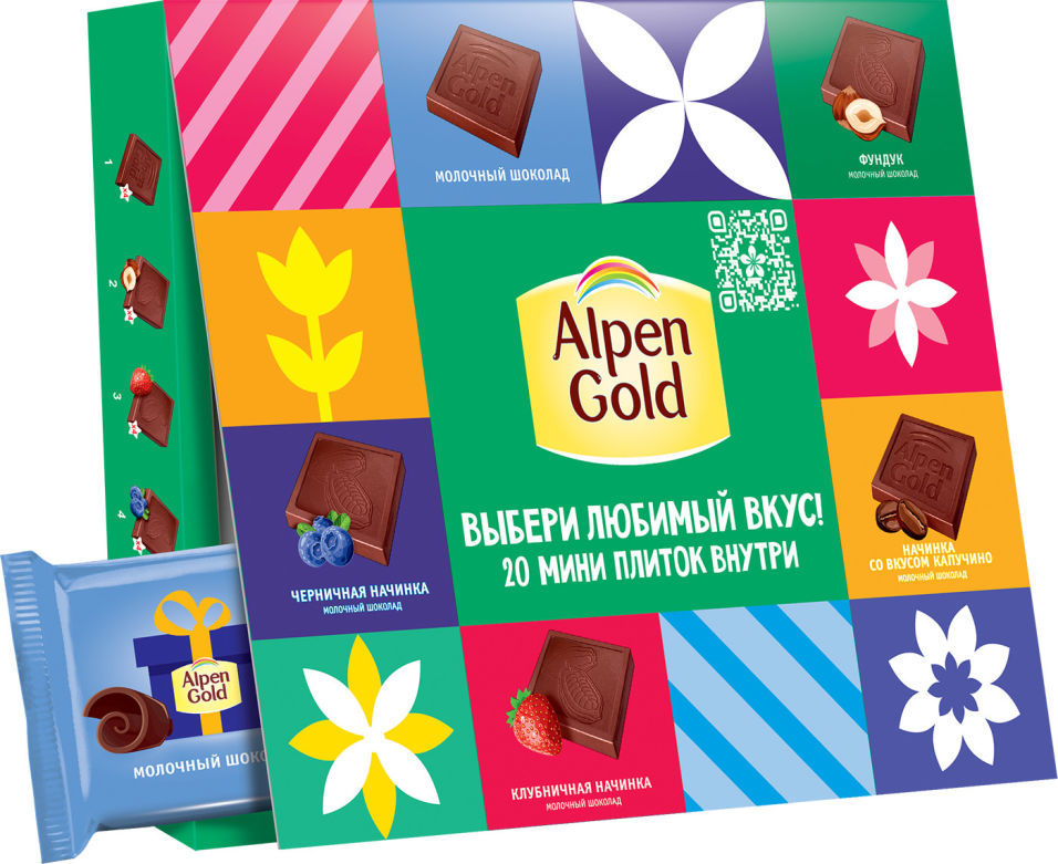 Шоколадный набор Alpen Gold Выберите свой любимый вкус 160г