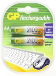 Аккумуляторы GP BC2 BL2 UC2PETG 2100mAh AA 2шт Аккумуляторы GP BC2 BL2 UC2PETG 2100mAh AA 2шт