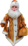 Игрушка-кукла новогодняя Легпромснаб Дед Мороз золотой под елку 50см