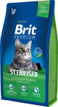 Сухой корм для стерилизованных кошек Brit Premium с курицей и печенью 8кг