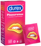 Презервативы Durex Pleasuremax с ребрами и пупырышками 12шт