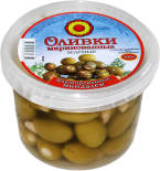 Оливки зеленые с миндалем 300г Оливки зеленые с миндалем 300г