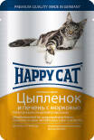 Корм для кошек Happy Cat Цыпленок и Печень с морковью в желе 100г Корм для кошек Happy Cat Цыпленок и Печень с морковью в желе 100г