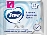 Туалетная бумага Zewa Pure без аромата влажная 42шт в ассортименте Туалетная бумага Zewa Pure без аромата влажная 42шт в ассортименте