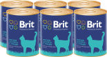 Влажный корм для кошек Brit Мясное ассорти с птицей для кастрированных 340г