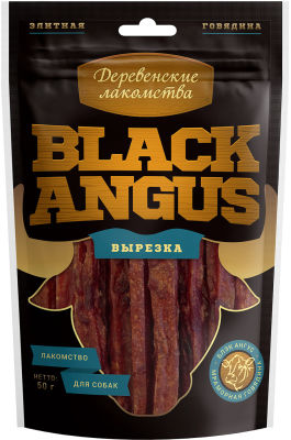 Лакомство для собак Деревенские лакомства Black angus Вырезка 50г