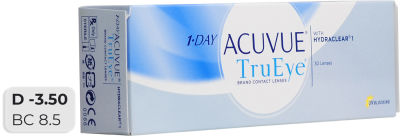 Контактные линзы Acuvue TruEye with HydraClear Однодневные -3.5/14.2/8.5 30шт