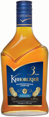 Коньяк Киновский 3 года 40% 0.25л