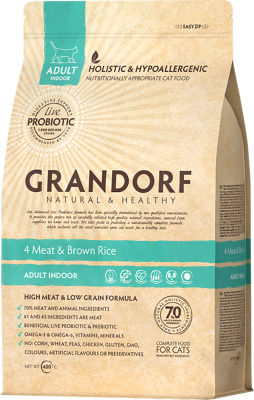 Сухой корм для кошек Grandorf Adult 4 мяса с рисом 400г