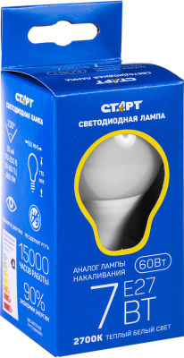 Лампа светодиодная Старт E27 7Вт