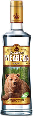 Водка Добрый Медведь 40% 0.5л