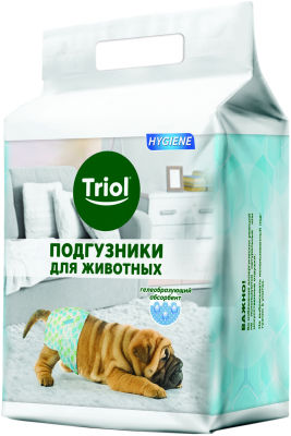 Подгузники для собак Triol размер M до 15кг 12шт