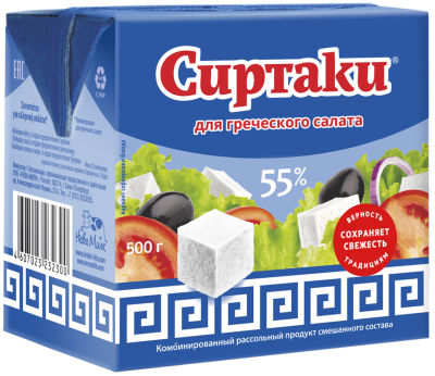 Продукт рассольный Сиртаки Original для греческого салата 55% 500г