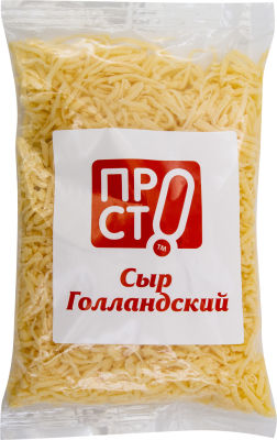 Сыр ПРОСТО Голландский 45% тертый 200г