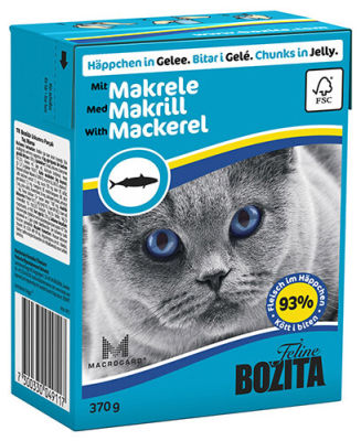 Корм для кошек Bozita Mackerel кусочки в желе со скумбрией 370г