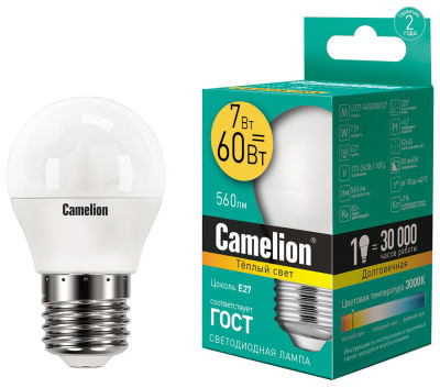 Лампа светодиодная Camelion E27 7Вт