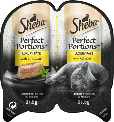 Корм для кошек Sheba Perfect Portion паштет с курицей 2шт*37.5г