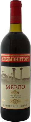 Вино Крымвинторг Мерло красное сухое 10-12% 0.75л