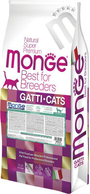 Корм для кошек Monge Best For Breeders Cat Daily Line Hairball Курица 10кг