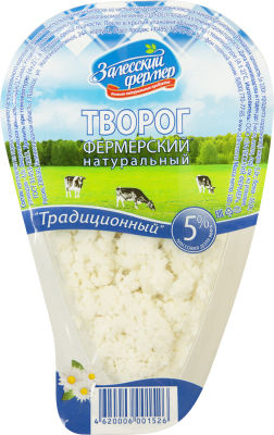Творог Залесский фермер Традиционный 5% 180г