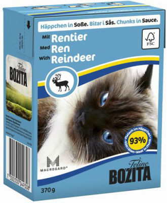 Корм для кошек Bozita Кусочки в соусе с оленем 370г