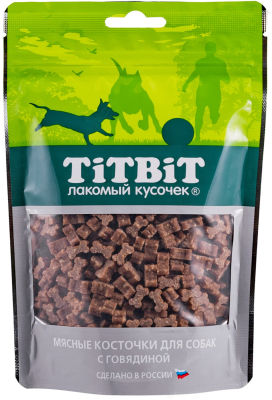 Лакомство для собак TiTBiT Косточки мясные с говядиной 145г