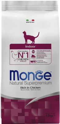 Корм для кошек Monge Cat Indoor 1.5кг