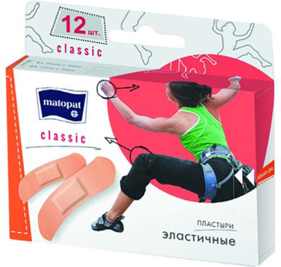 Пластырь Matopat Classic 12шт